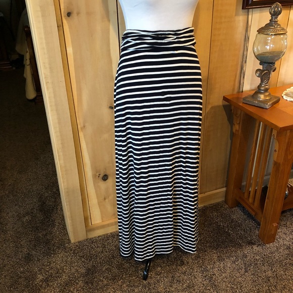 J. Crew Dresses & Skirts - J Crew Maxi Skirt Blue and White Striped